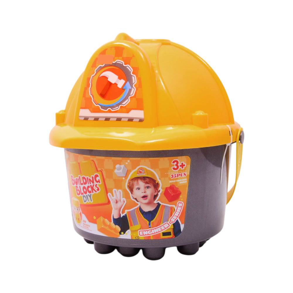 66194-4 DIY BUILDING BLOCKS IN BUCKET 35PC IR