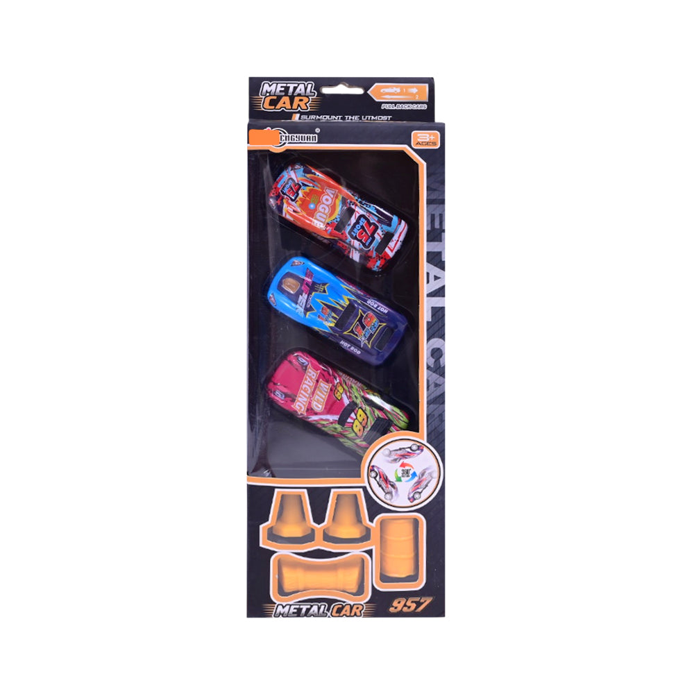 KZ957-090 METAL CAR DINKEY 3PC SET IR