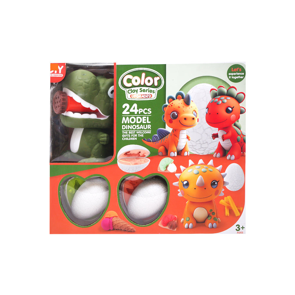 X168-22 PLAYDOUGH MACHINE DINO 24PC IR