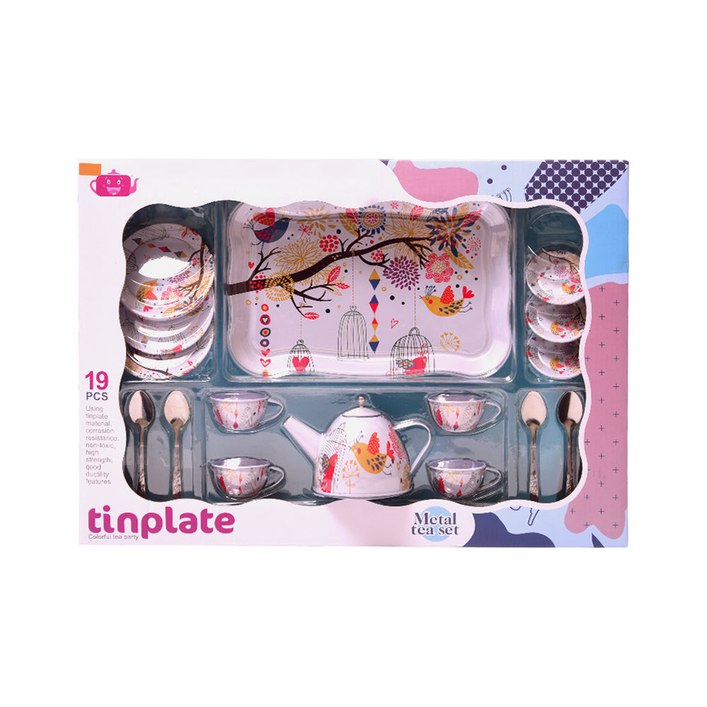 555-CH35 METAL TEA SET 19PC IR