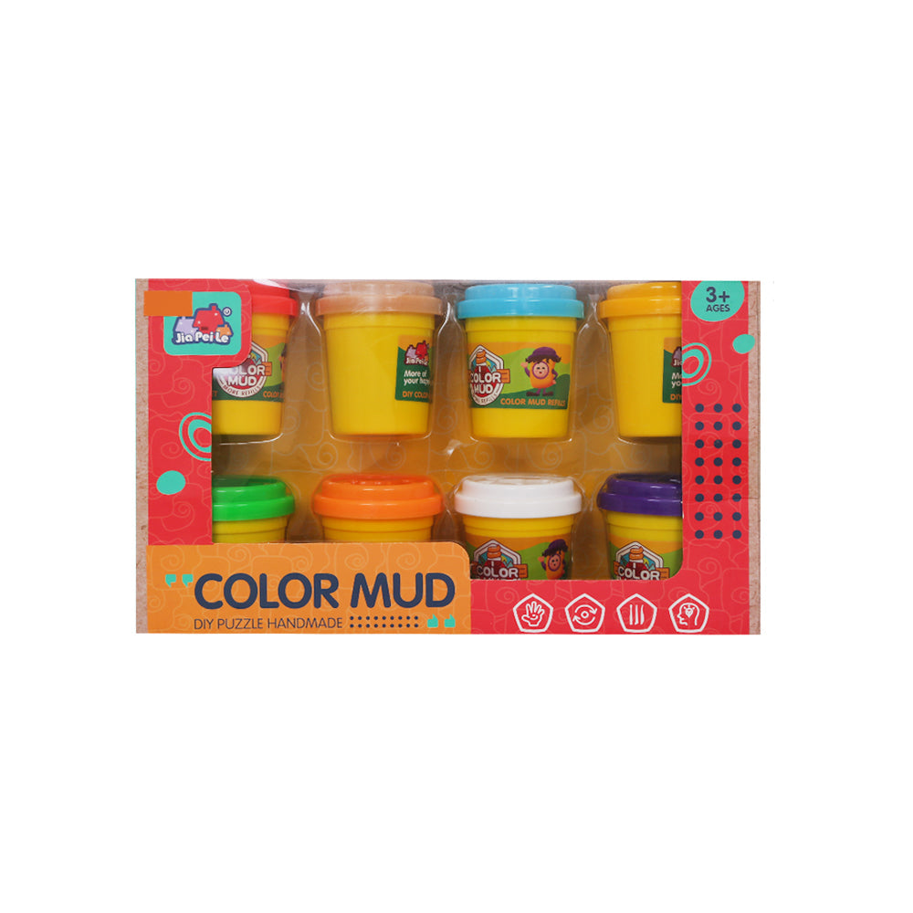 5838-70 COLORING MUD PLAY DOUGH 8PC IR