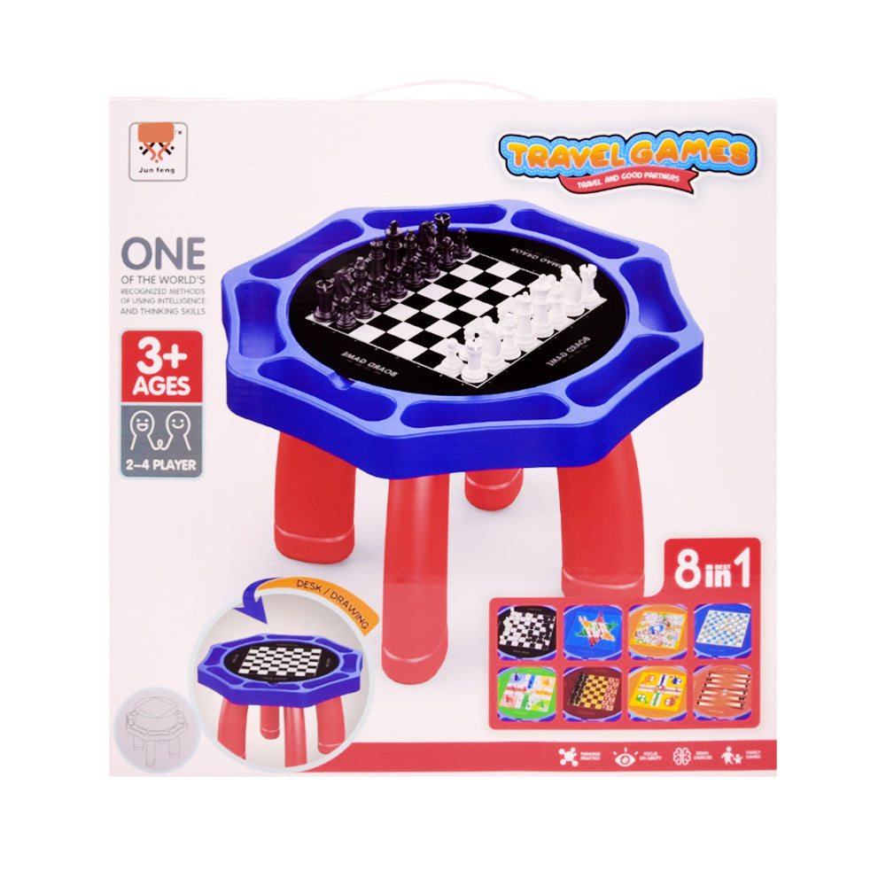 JF378-86A TRAVEL BOARD GAME DESK 8IN1 IR