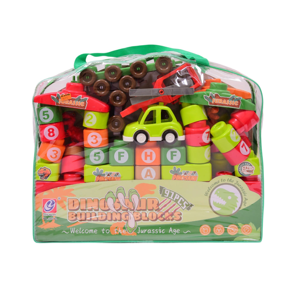 JX6763 DINOSAUR BUILDING BLOCKS 91PC IR