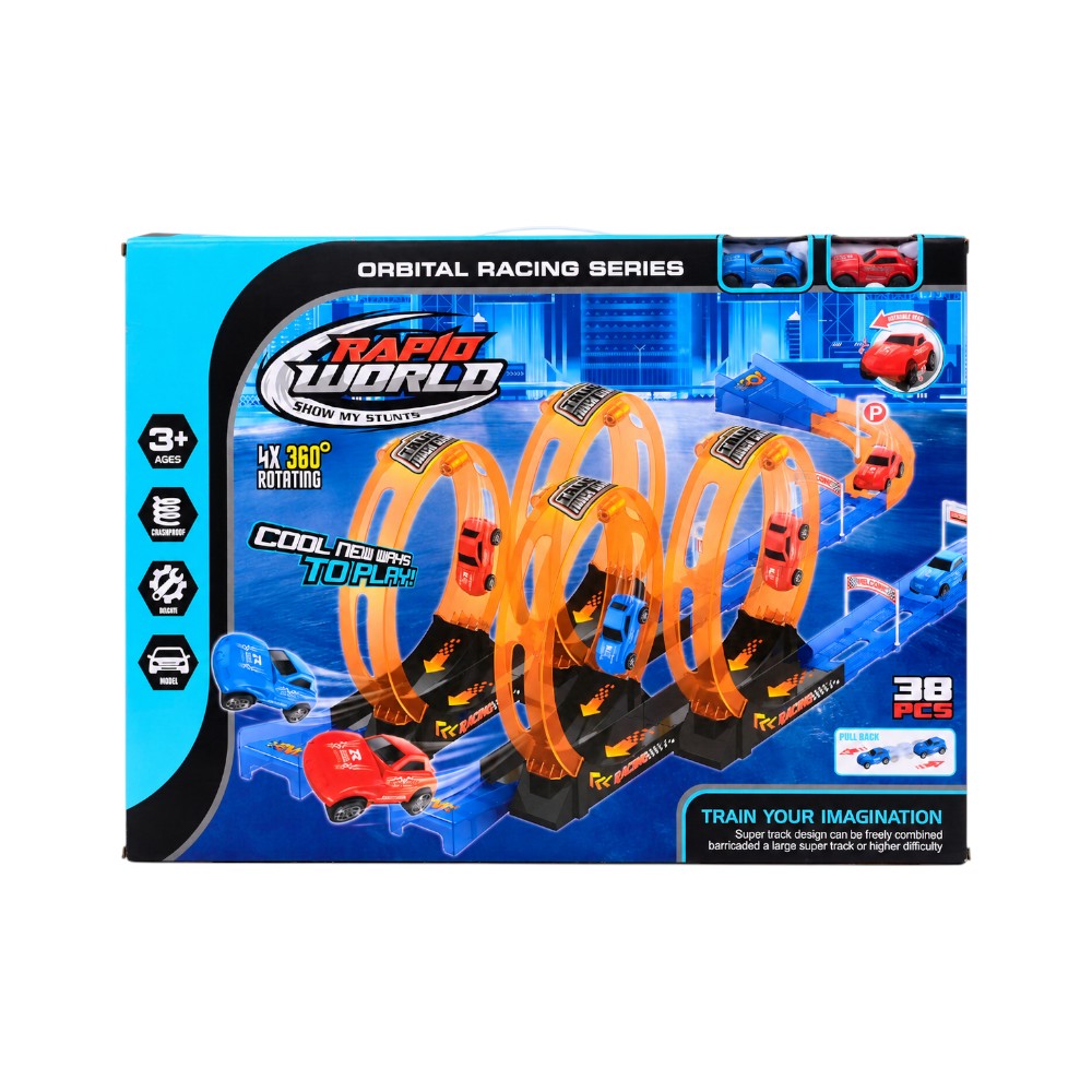 6688-262 RAPID WORLD CAR TRACK 38PC IR