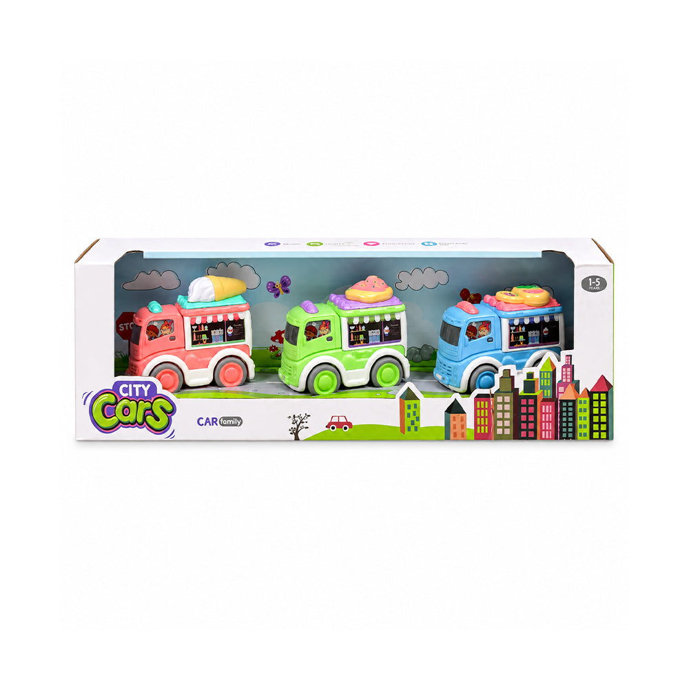 2637-3 CITY PULL-BACK ICECREAM 3PC DINKEY SET IR