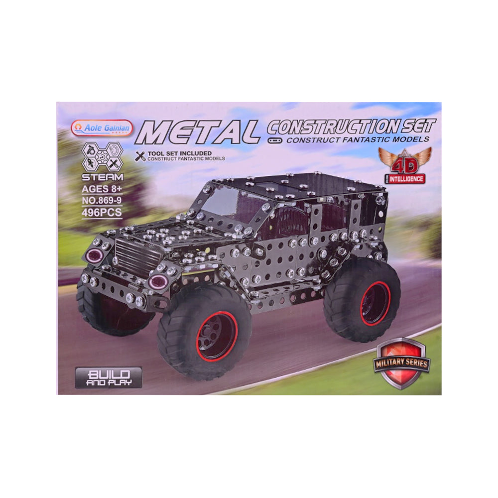 869-9 METAL CONSTRUCTION CAR BLOCK SET 496PC IR
