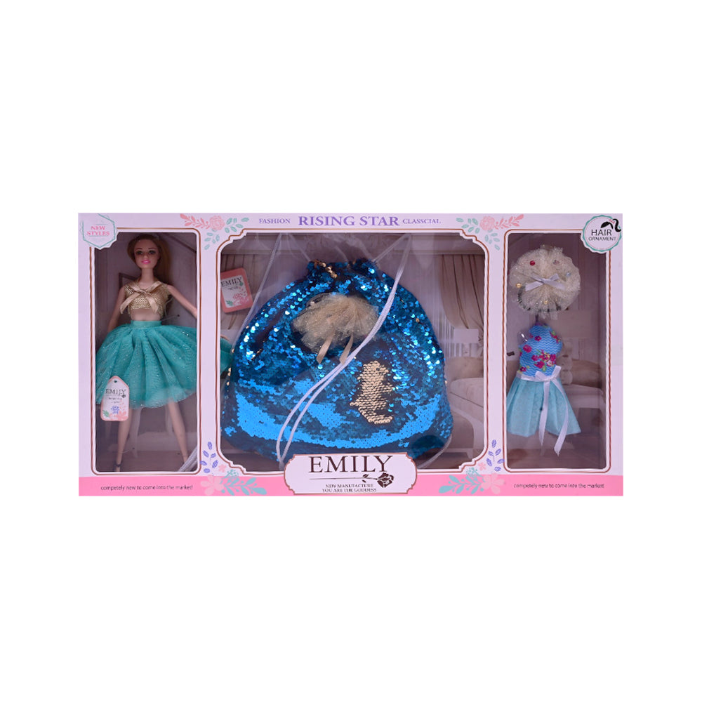 QJ083 EMILY DOLL W-MERMAID DRESS IR