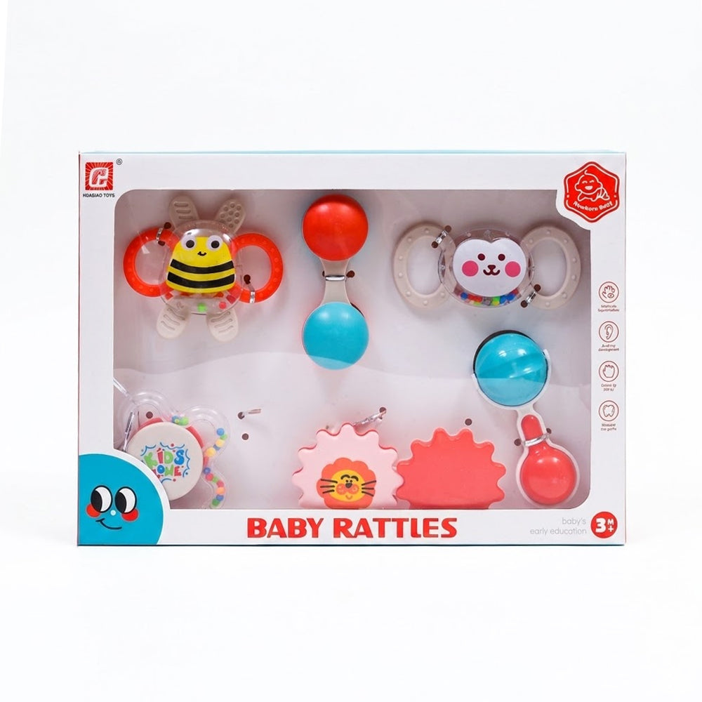 D252 BABY RATTLES 6PC SET IR