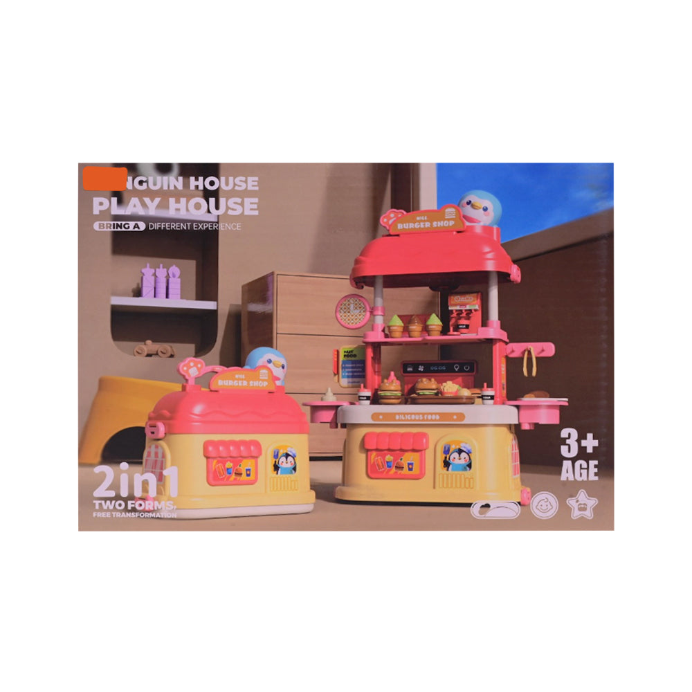 JQPT359-6 HAMBURGER STYLE PENGUIN HOUSE IR