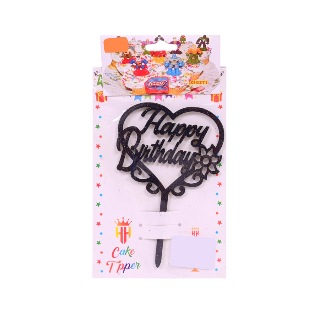 HBD CAKE TOPPER MIX COLOR GLITER N.B