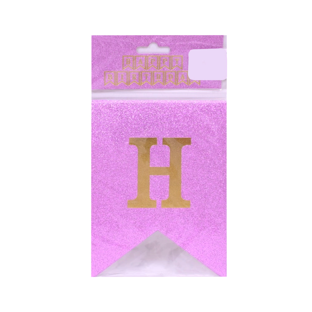 HBD CARD BANNER GLITTER N.B