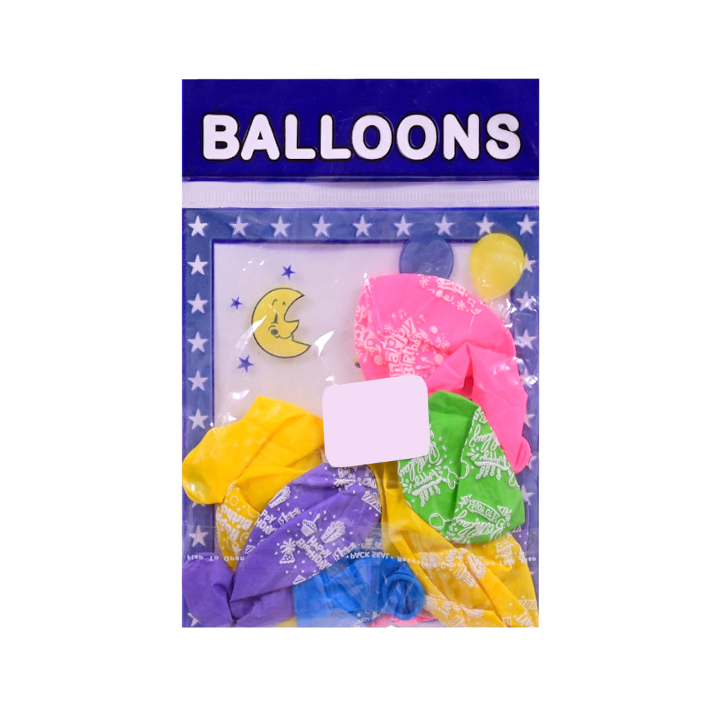 PRINTED HAPPY BIRTHDAY BALLOON 10PCS PACK N.B