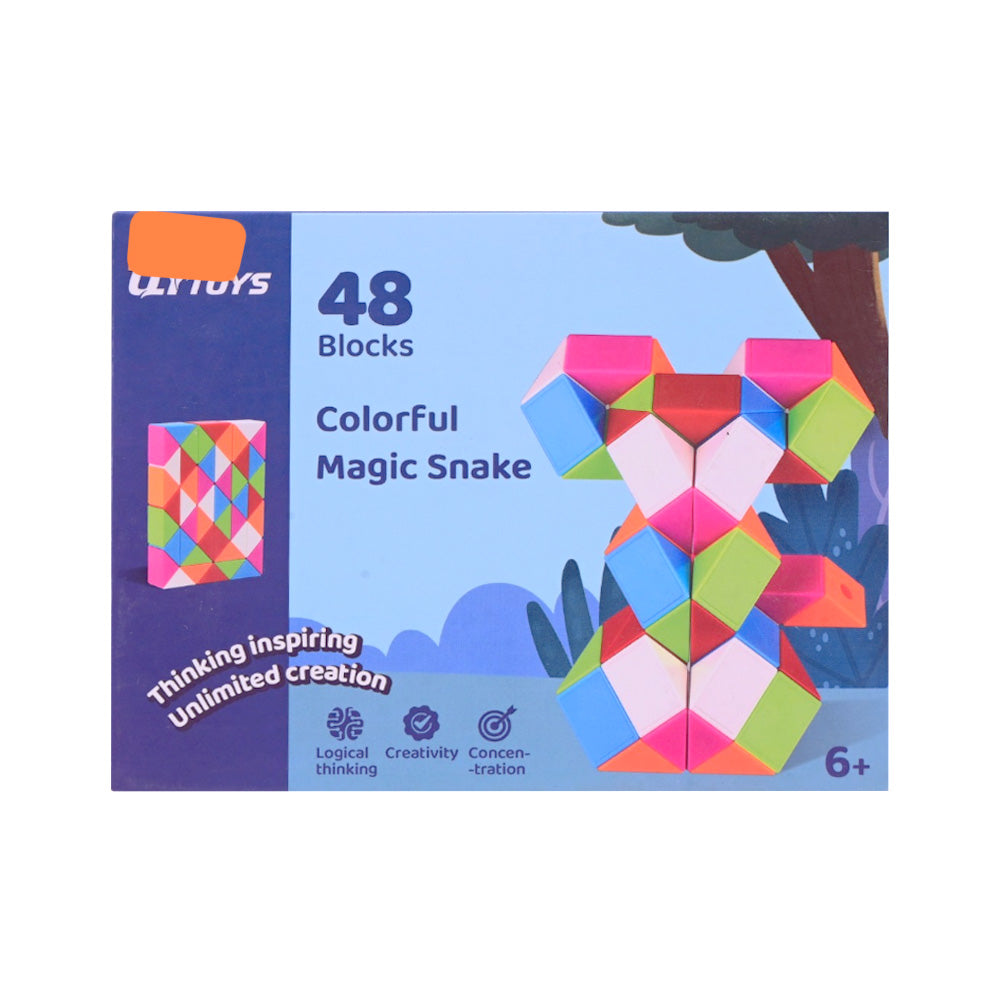 EQY562 COLORFULL MAGIC SNAKE BLOCKS 48PC H.B