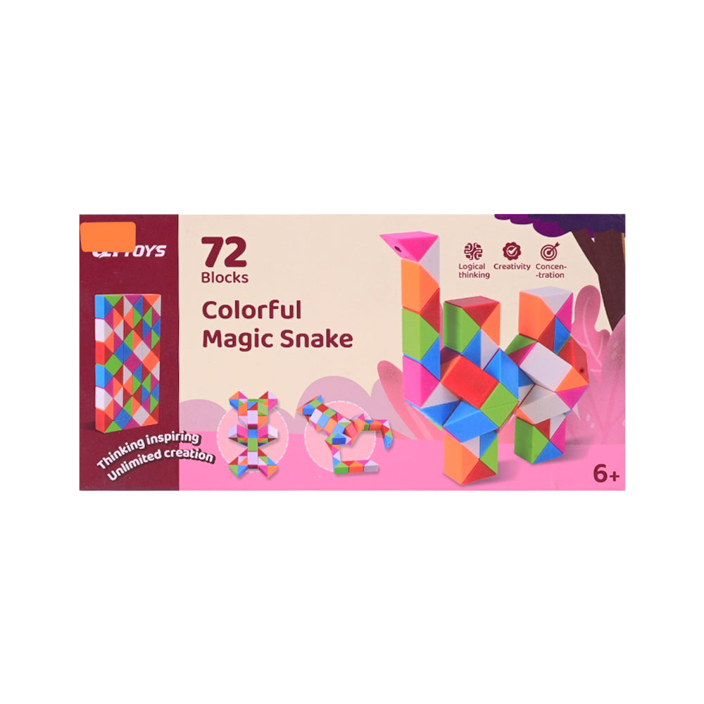 EQY564 COLORFULL MAGIC SNAKE BLOCKS 72PC H.B