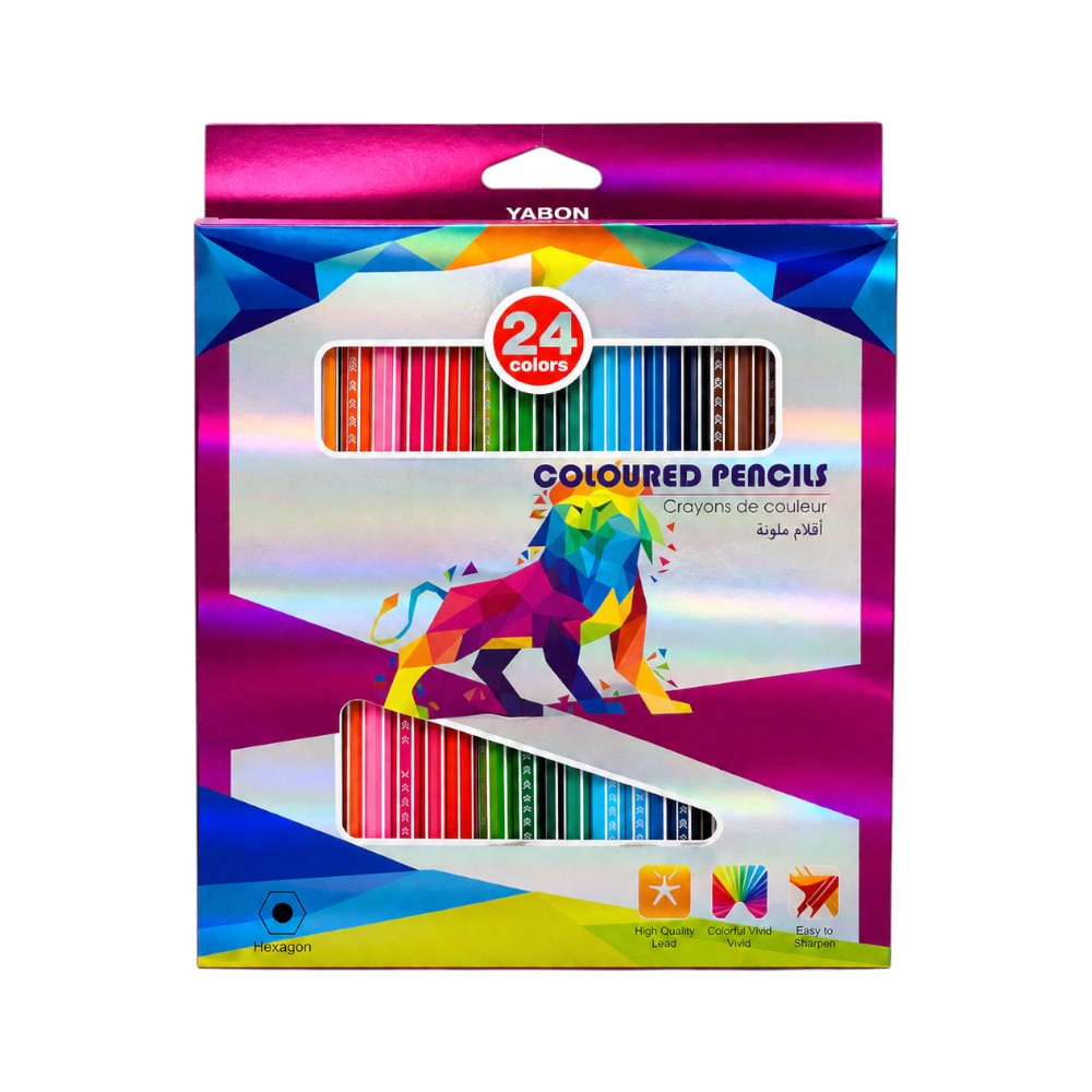 YB18821-24 YABON COLOR PENCIL 24PCS IR