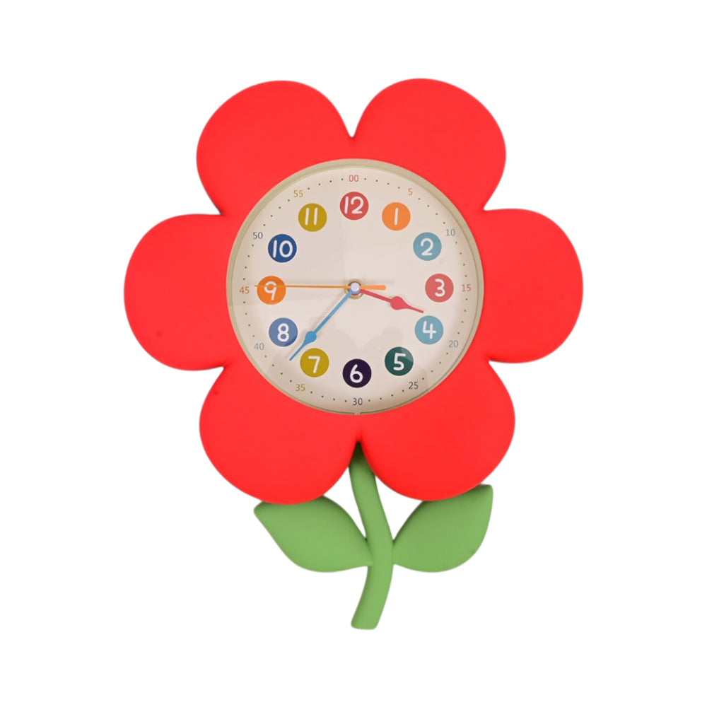 JS8812 KIDS WALL CLOCK FLOWER IR