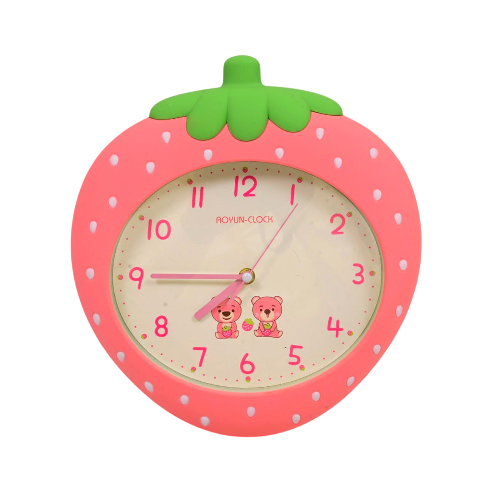 15079 KIDS WALL CLOCK STRAWBERRY IR