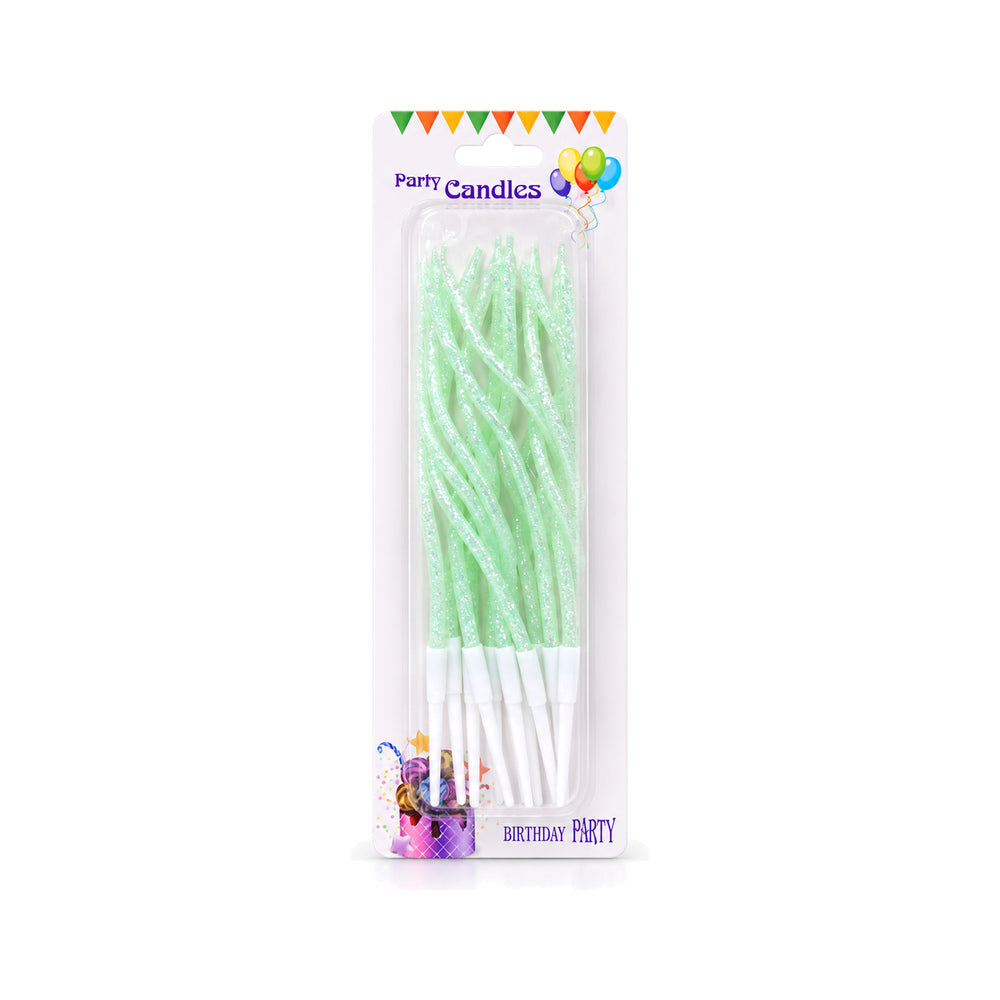 50707-59 HBD PARTY CANDLE TWISTED GLITER IR