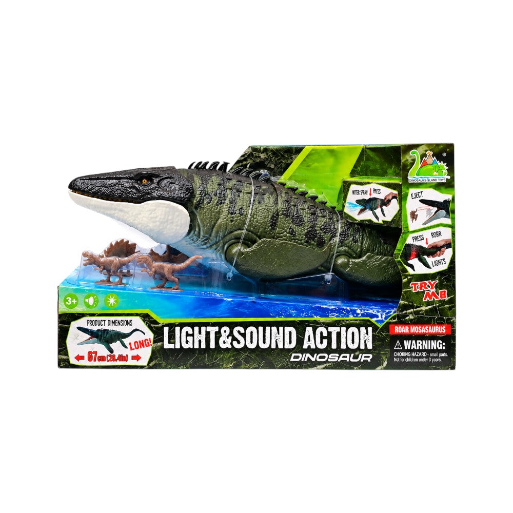 RS074 LIGHT AND SOUND ACTION DINOSAUR REBIRTH BITE IR