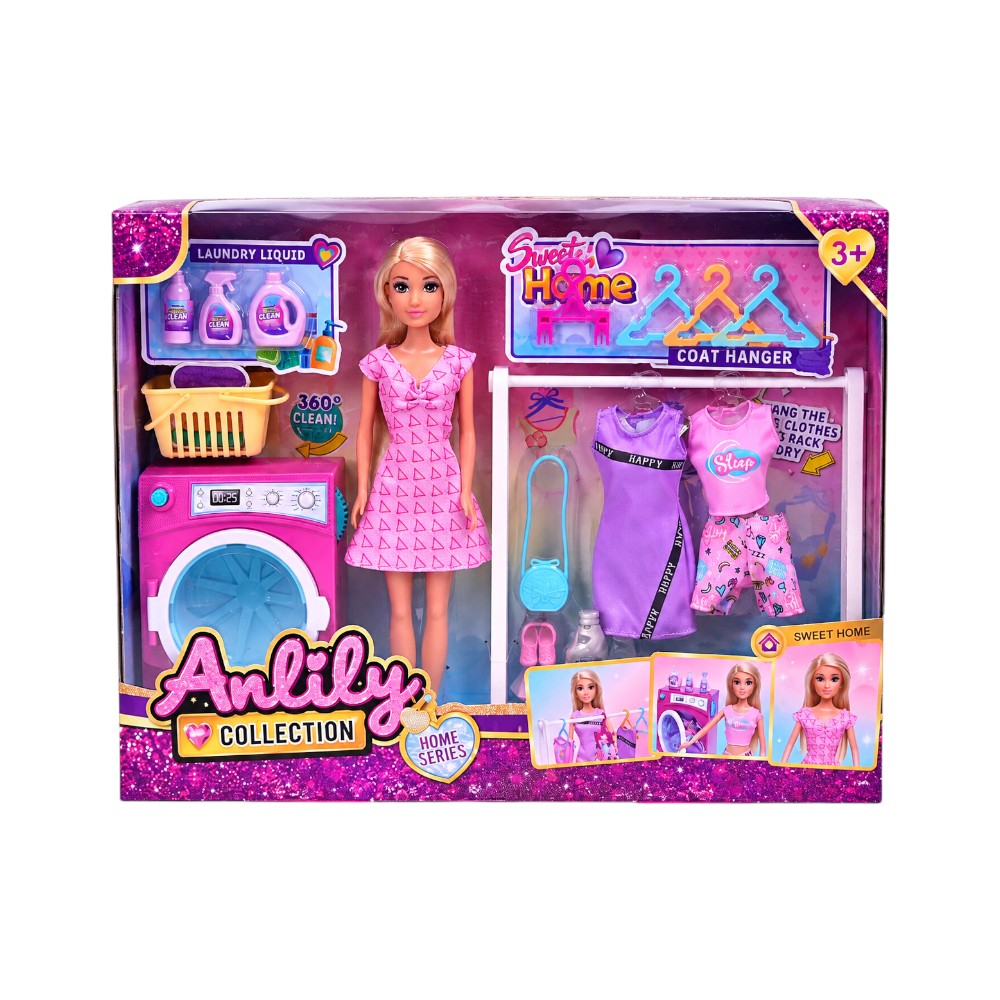 636216 ANLILY DRESS-UP WASHING DOLL SET IR
