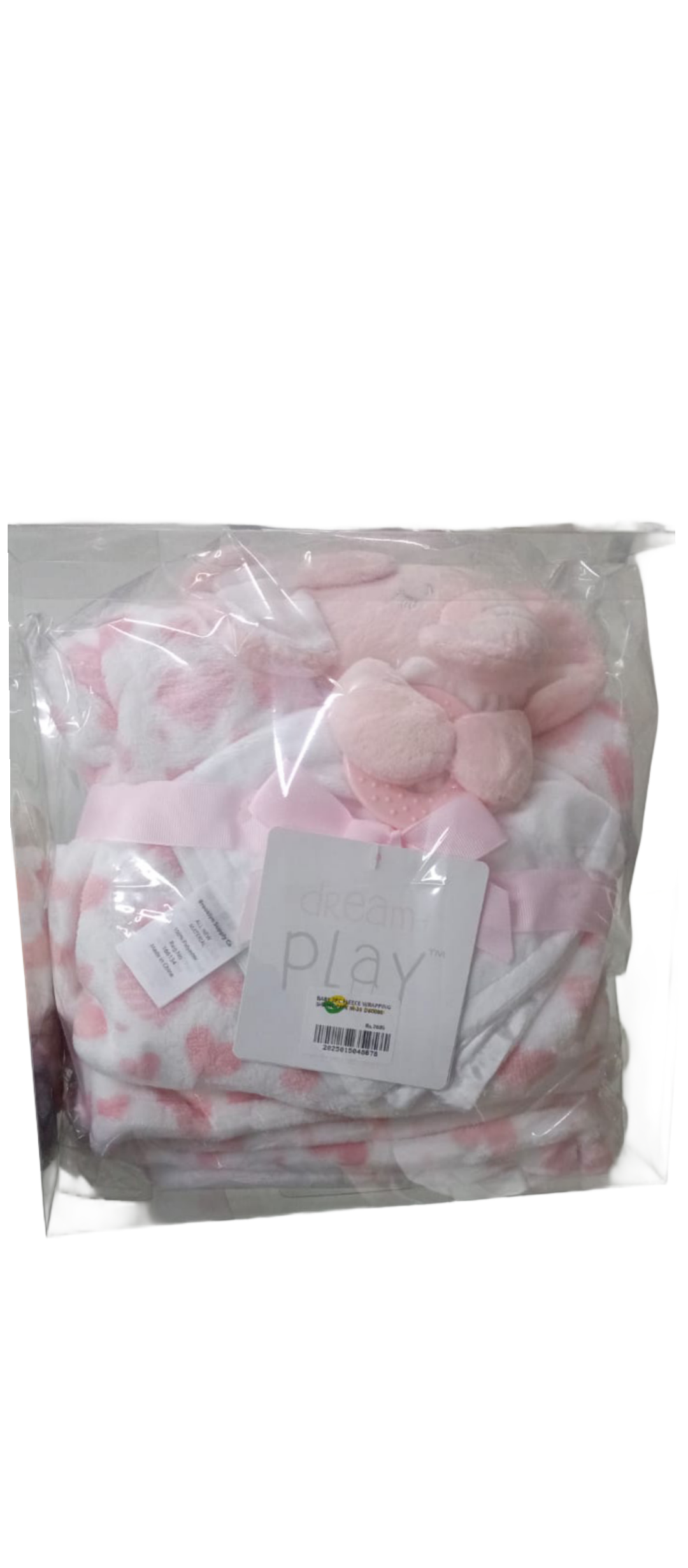 BABY 2PC FLEECE WRAPPING SHAWL PINK IR-25 D60086
