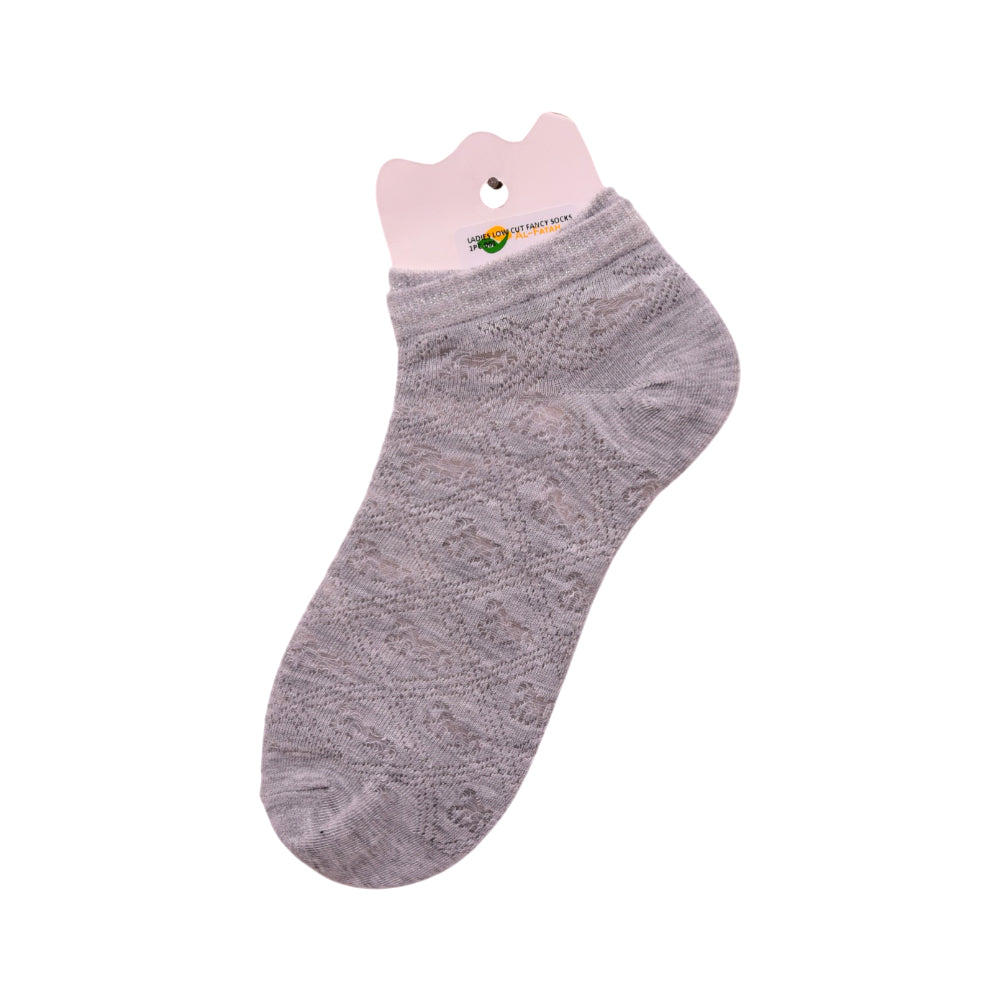 LADIES LOW CUT FANCY SOCKS 1PC 001