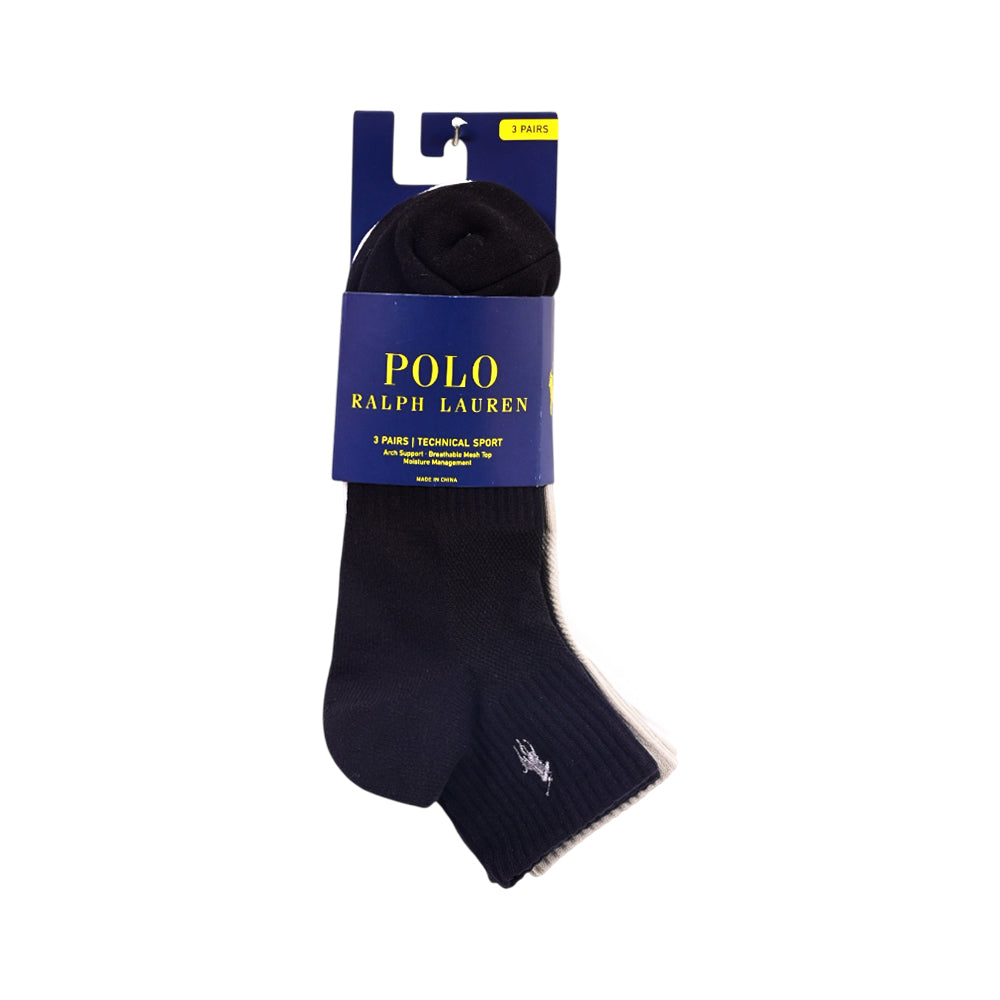 RL ATHLETIC QUARTER SOCKS P-3 824063PK MULTI (IR)