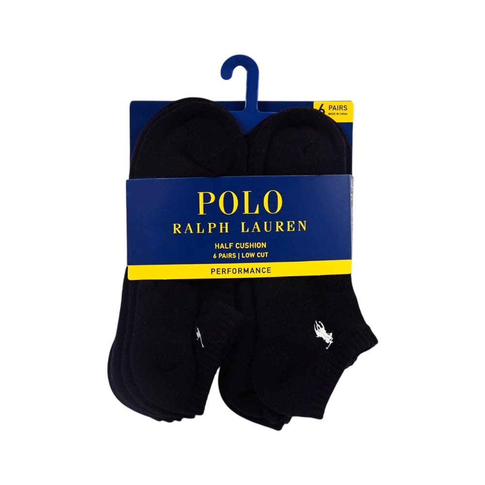 RL PERFORMANCE LOW CUT SOCKS P-6 827480PK23 BLK (IR)