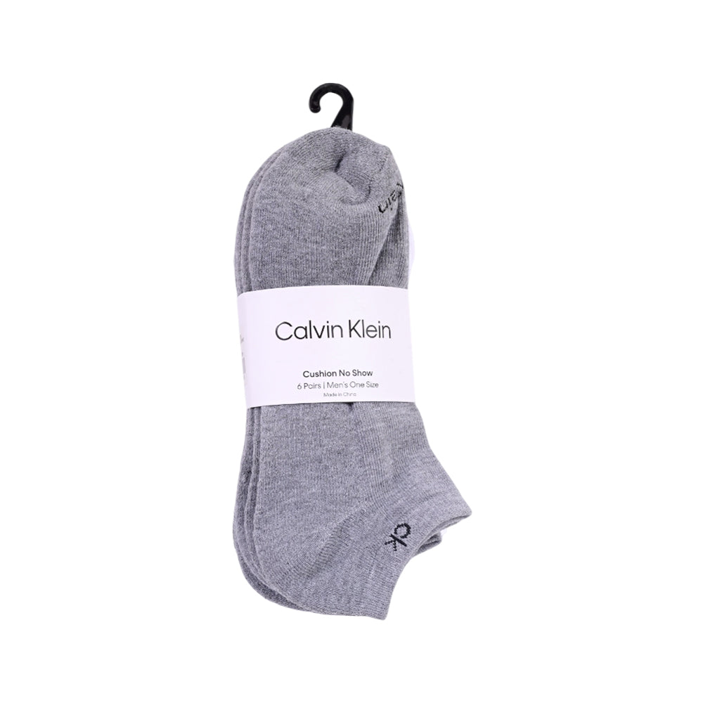 CK MEN LOW CUT SOCKS  P-6 CKM213NS04003 GRY/WHITE (IR)