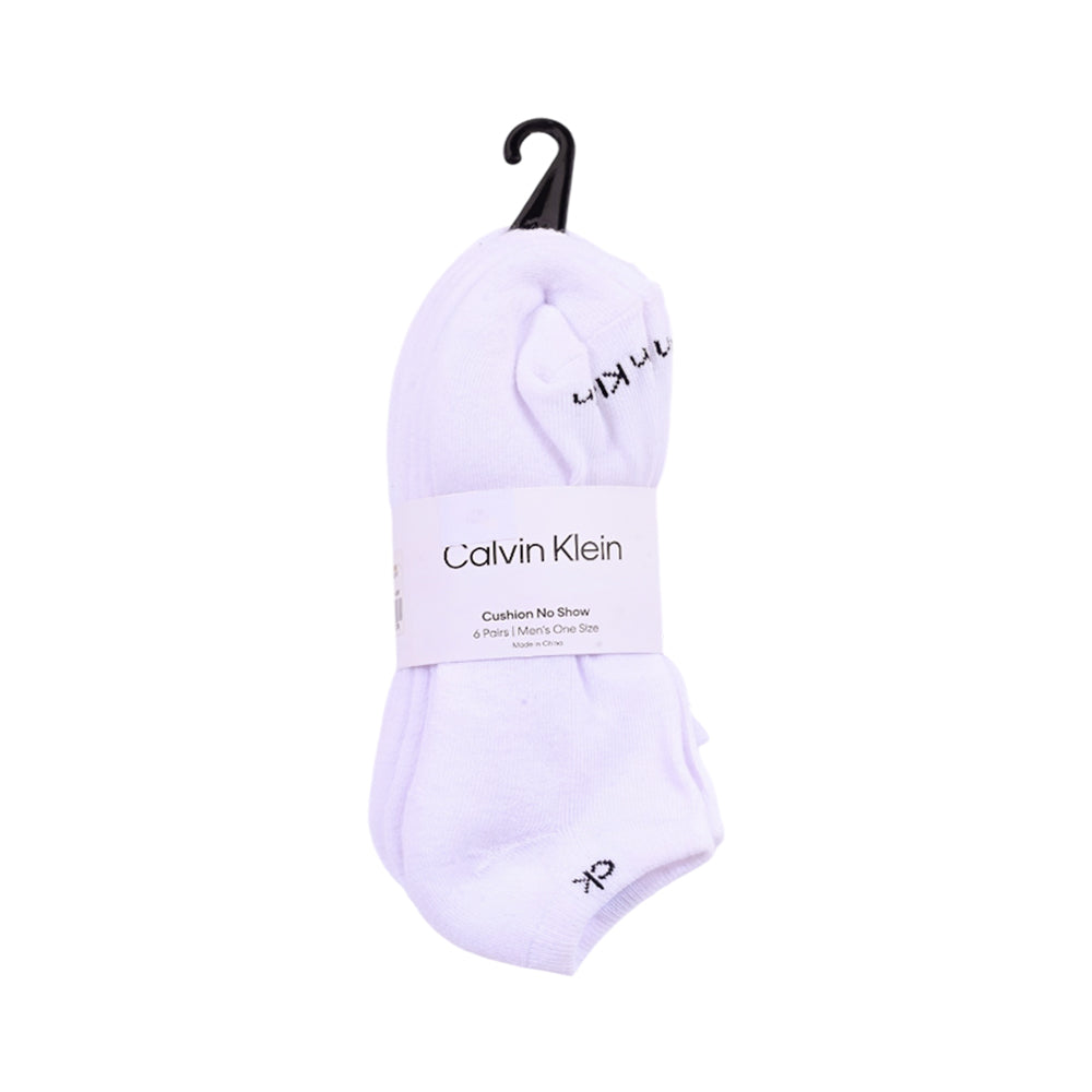 CK MEN LOW CUT SOCKS  P-6 CKM213NS04002 WHT (IR)