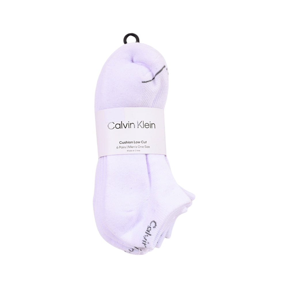CK MEN LOW CUT SOCKS  P-6 CKM201LC14003 WHT (IR)