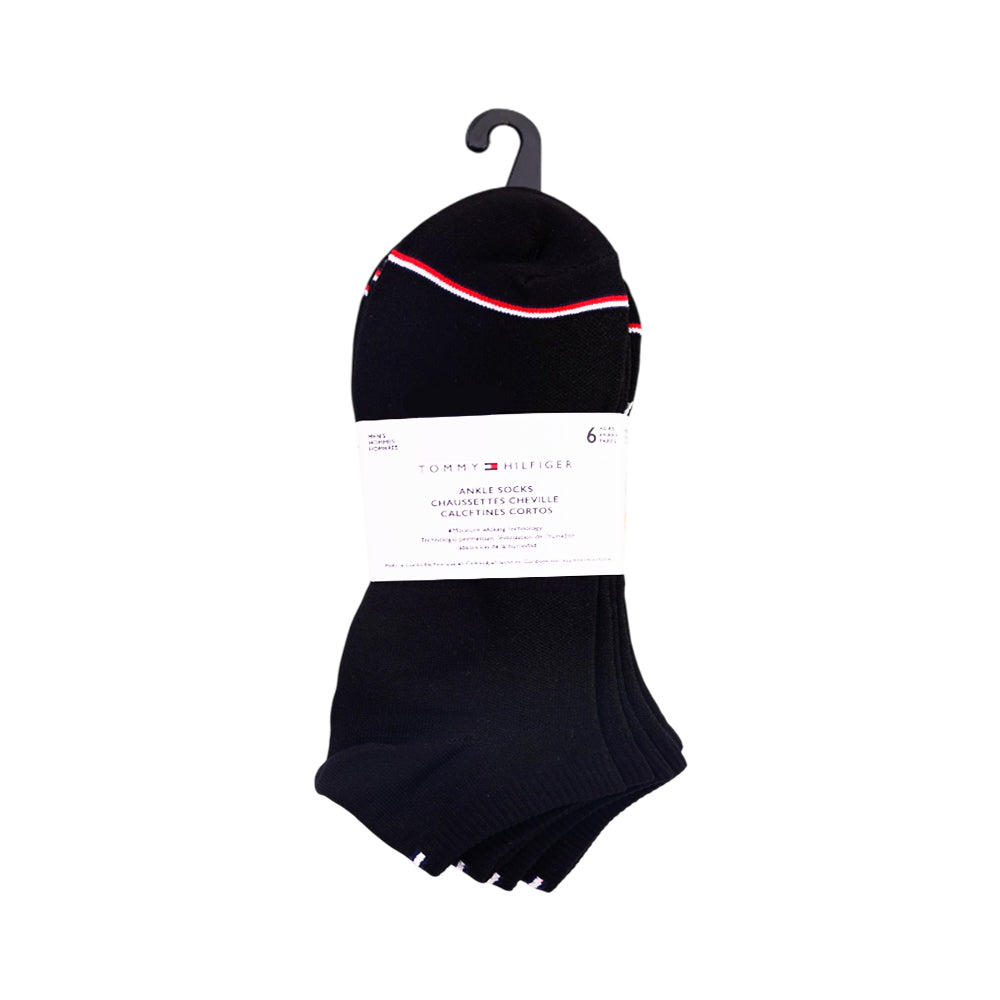 TH MEN ANKLE SOCKS P-6 78C8546-012  BLK (IR)
