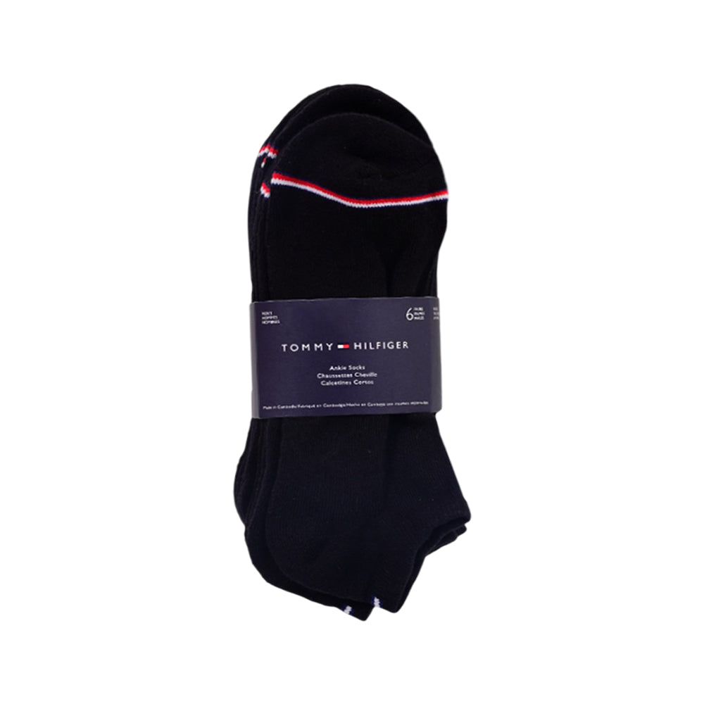 TH MENS ANKLE SOCKS P-6 7858424-078 BLK (IR)
