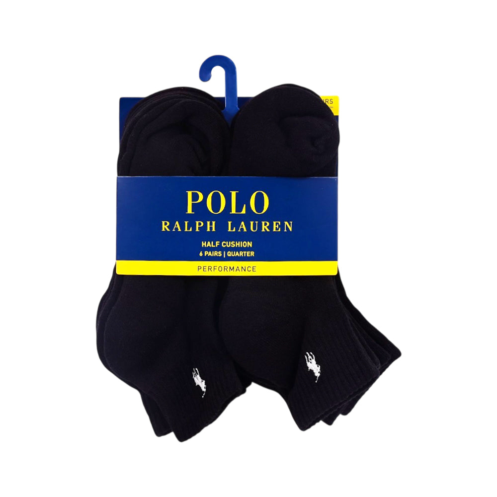RL MEN PERFORMANCE ANKLE SOCKS P-6 824480 PK 23 BLK (IR)