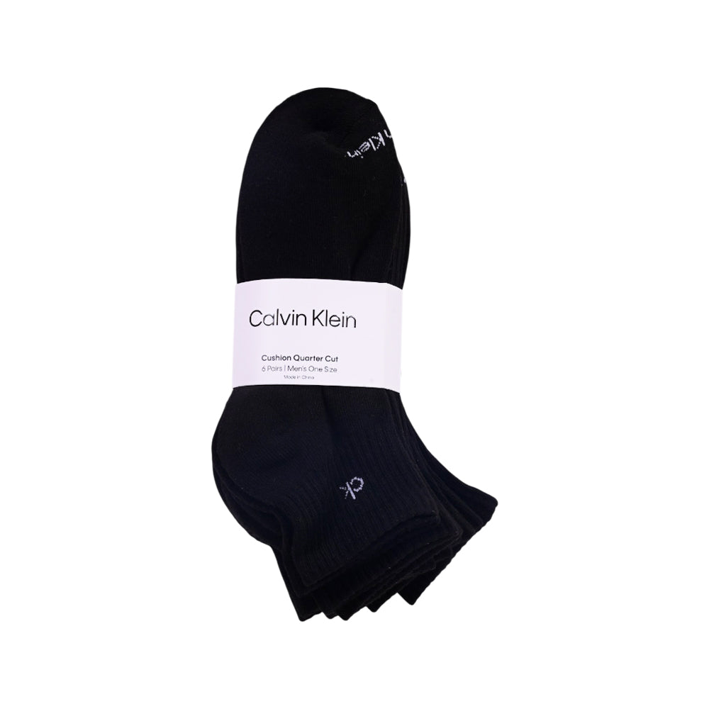 CK MEN ANKLE SOCKS P-6 CKM213QT03001 BLK (IR)