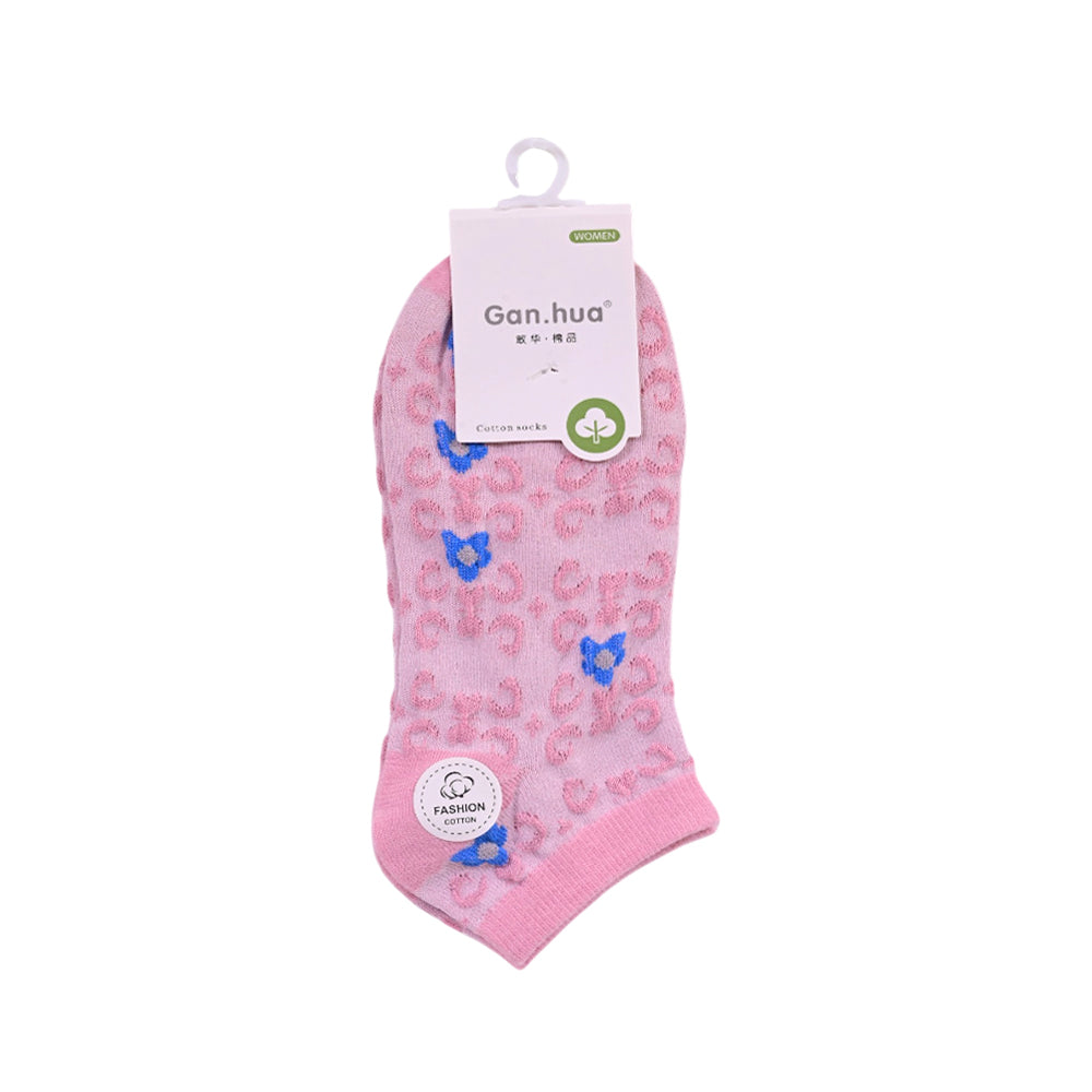 LADIES FANCY ANKLE COTTON SOCKS MIX 1P B4-26