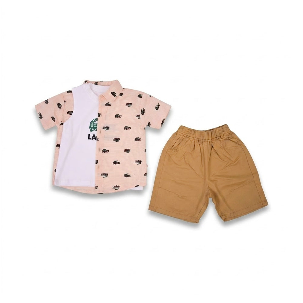 BOYS S/S 3PC KNICKER SUIT 2671 ZHW-26 12-18M SKIN MINIMAX LA