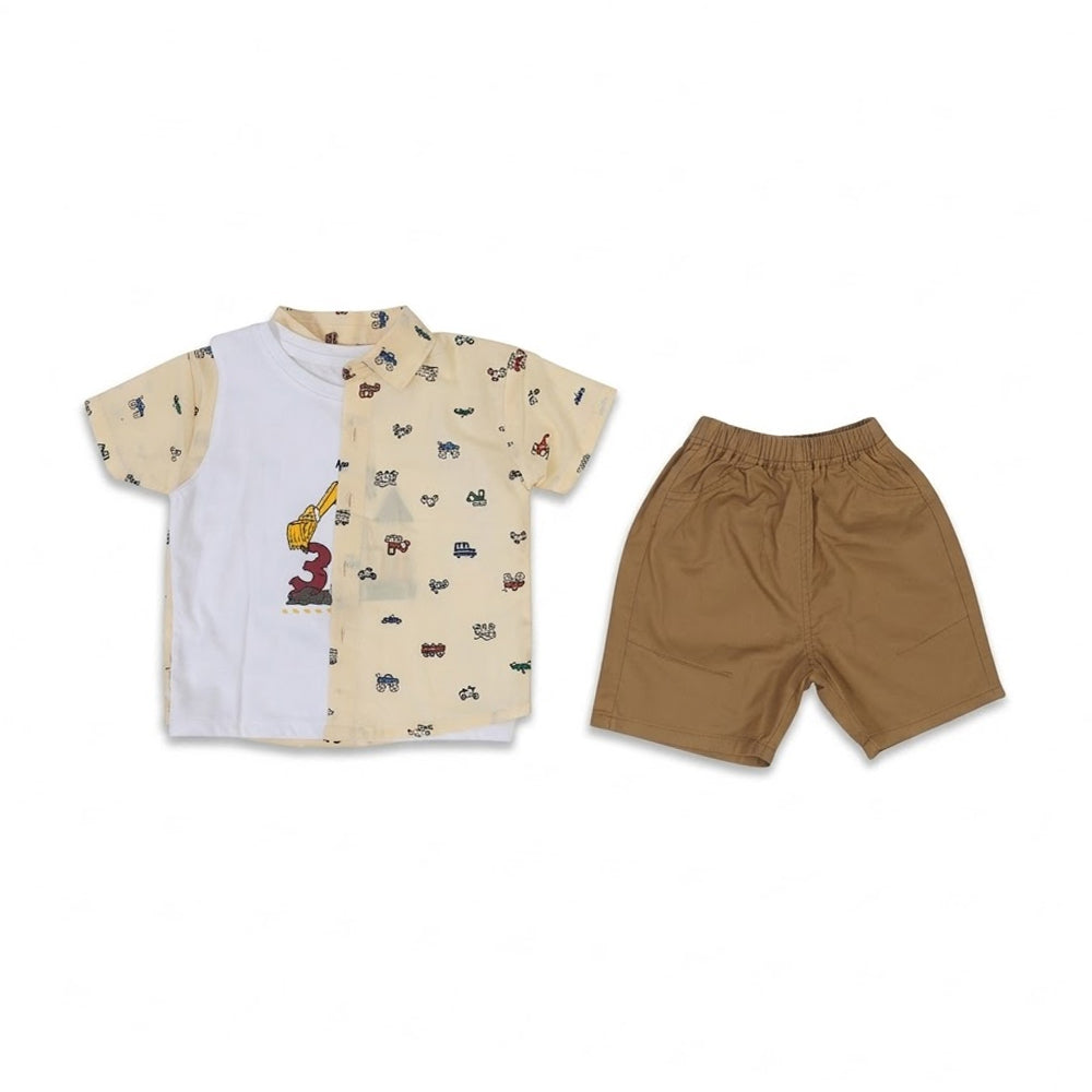 BOYS S/S 3PC KNICKER SUIT SKIN ZHS-26 18-24M 2676