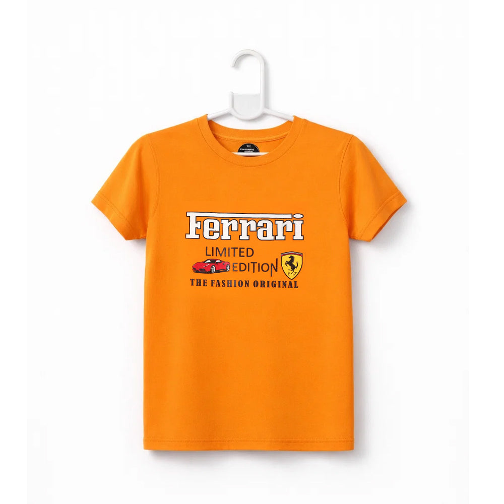 BOYS S/S ROUND NECK T-SHIRT ORANGE ZHS-26 5-6 YEAR 2638