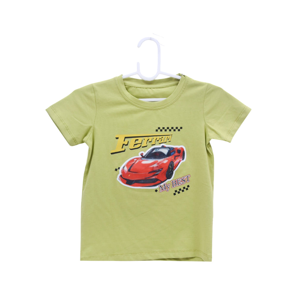 BOYS S/S ROUND NECK T-SHIRT GREEN ZHS-26 2-3 YEAR 2623