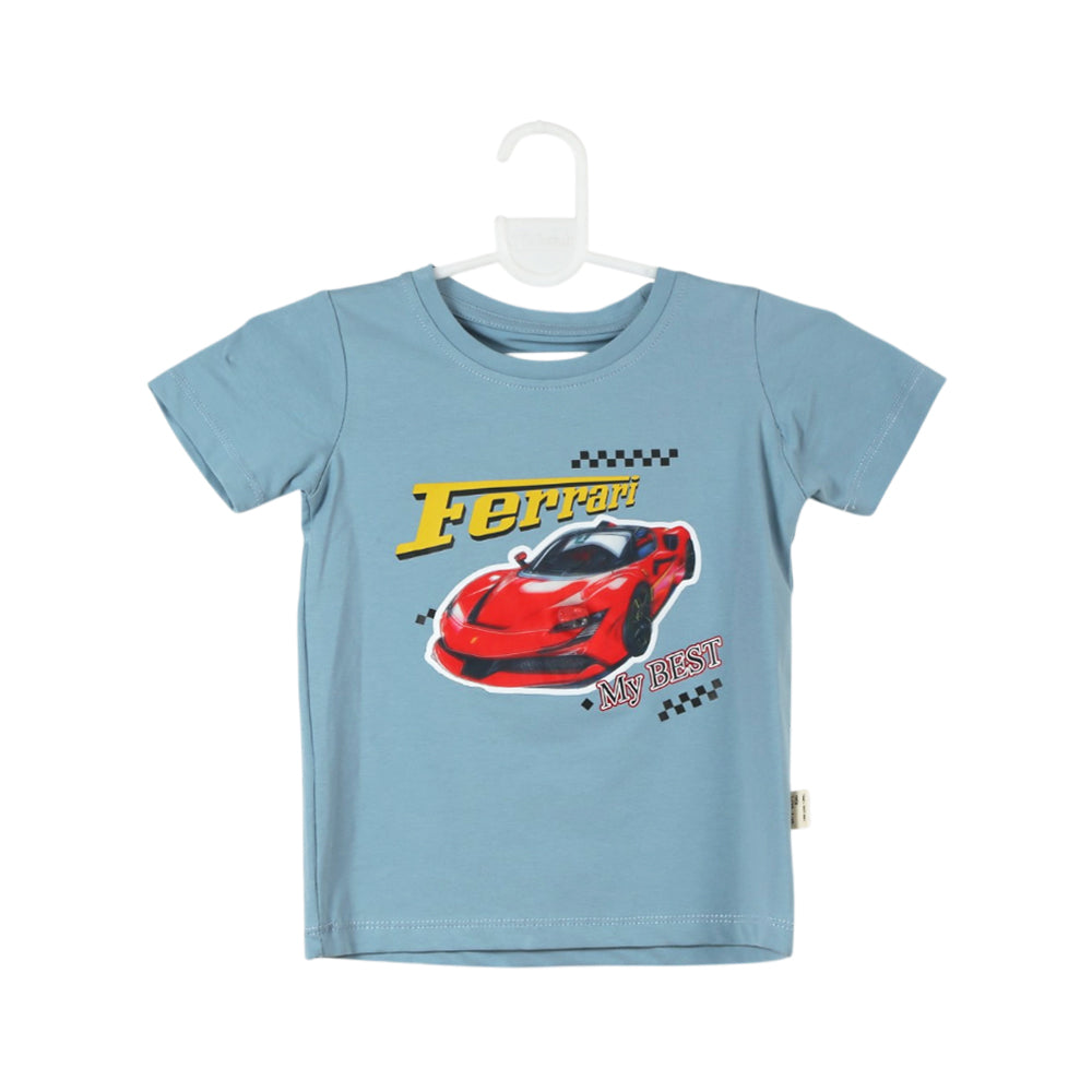 BOYS S/S ROUND NECK T-SHIRT L GREY ZHS-26 18-24M 2623