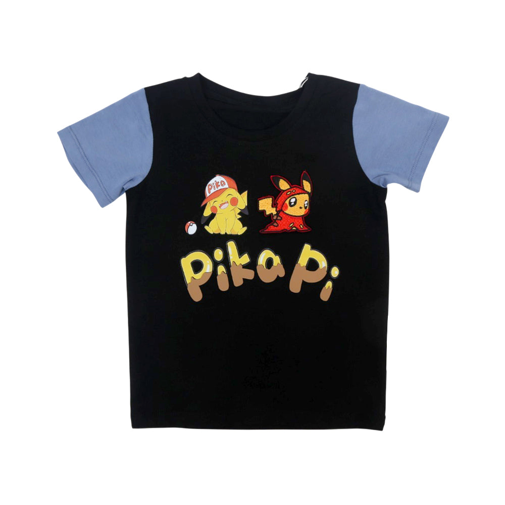 BOYS S/S ROUND NECK T-SHIRT BLACK ZHS-26 18-24M 2617