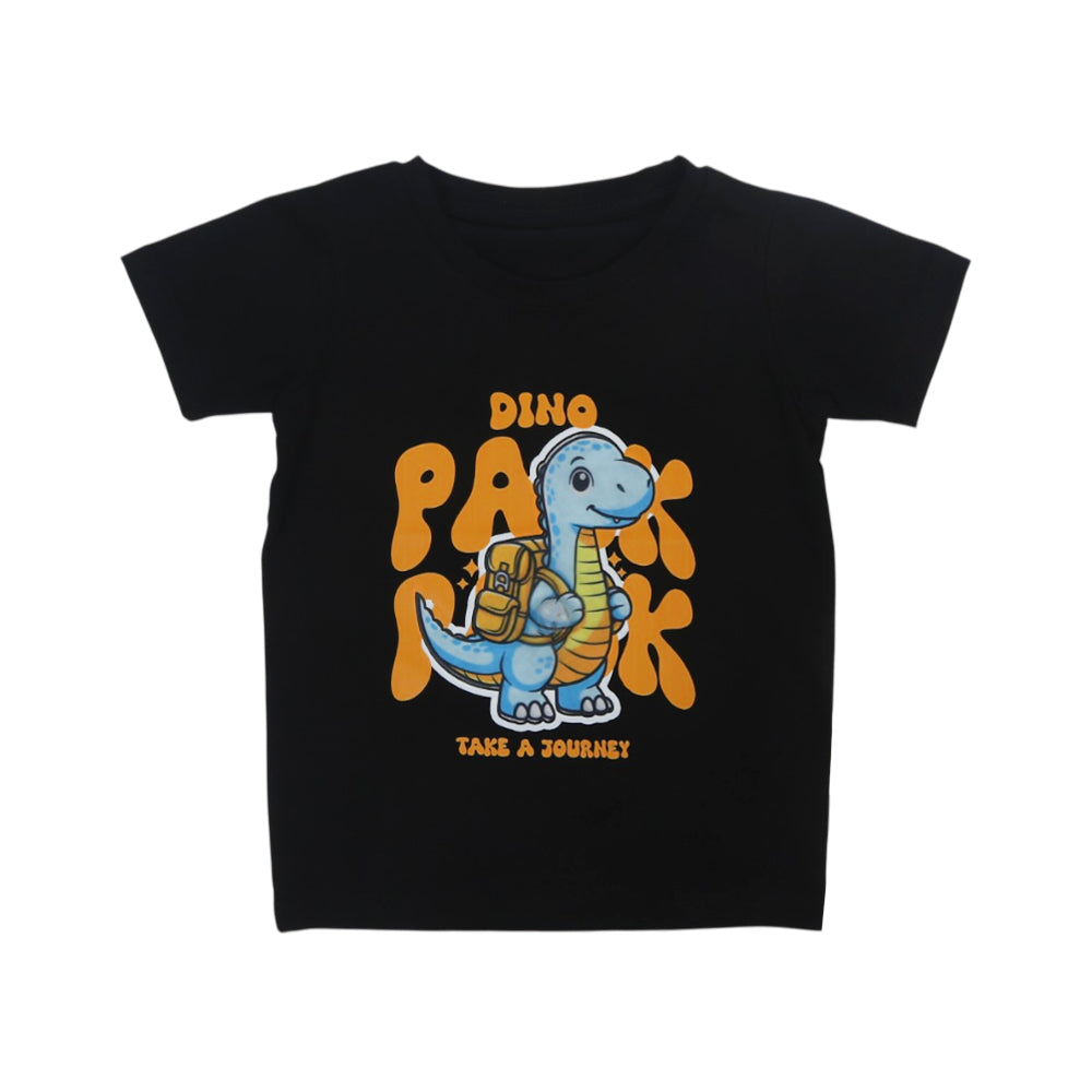 BOYS S/S ROUND NECK T-SHIRT BLACK ZHS-26 12-18M 2620
