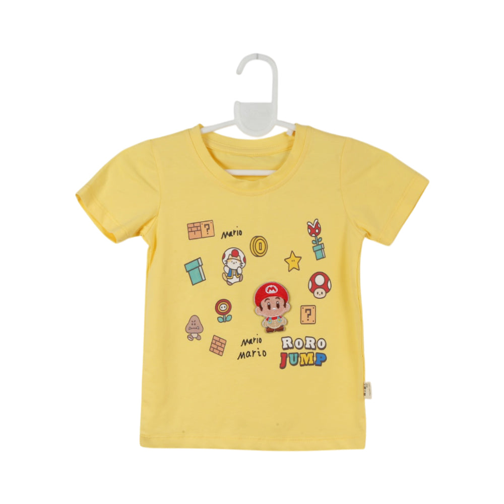 BOYS S/S ROUND NECK T-SHIRT LEMON ZHS-26 18-24M 2605