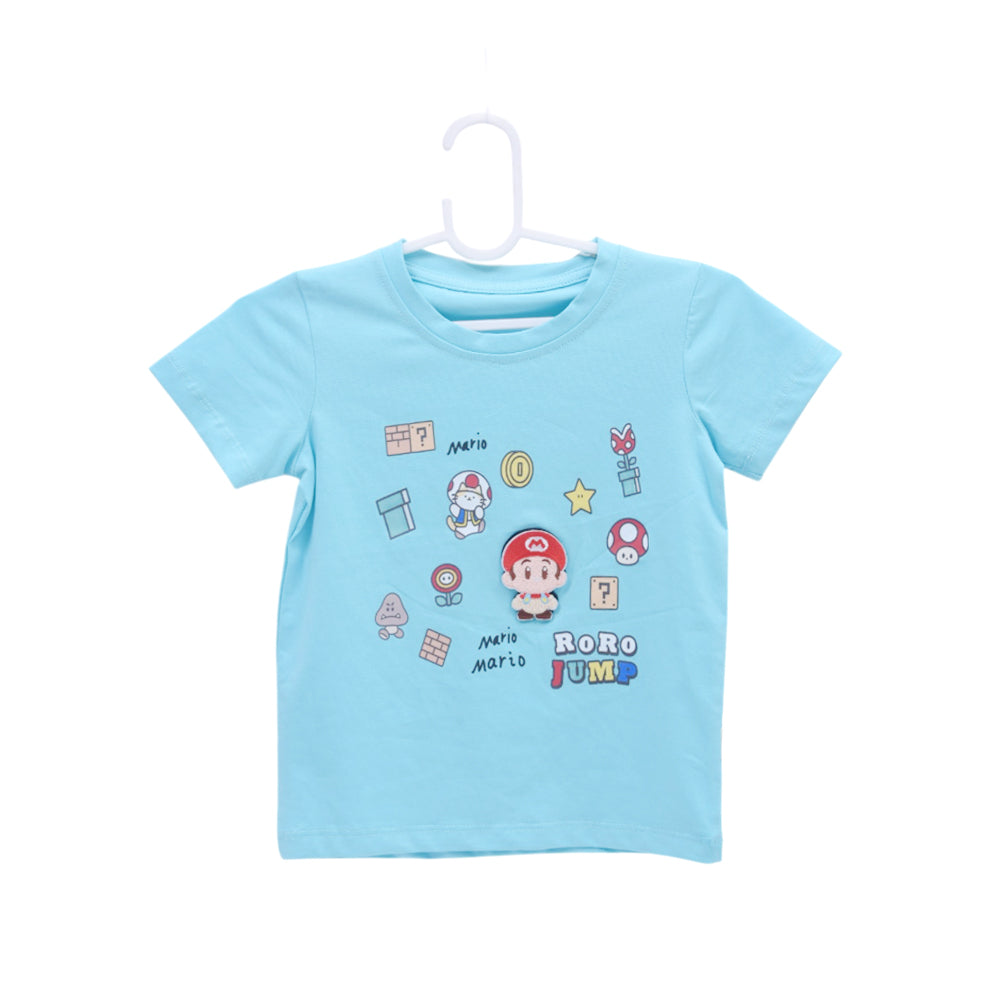 BOYS S/S ROUND NECK T-SHIRT SEA GREEN ZHS-26 2-3 YEAR 2605