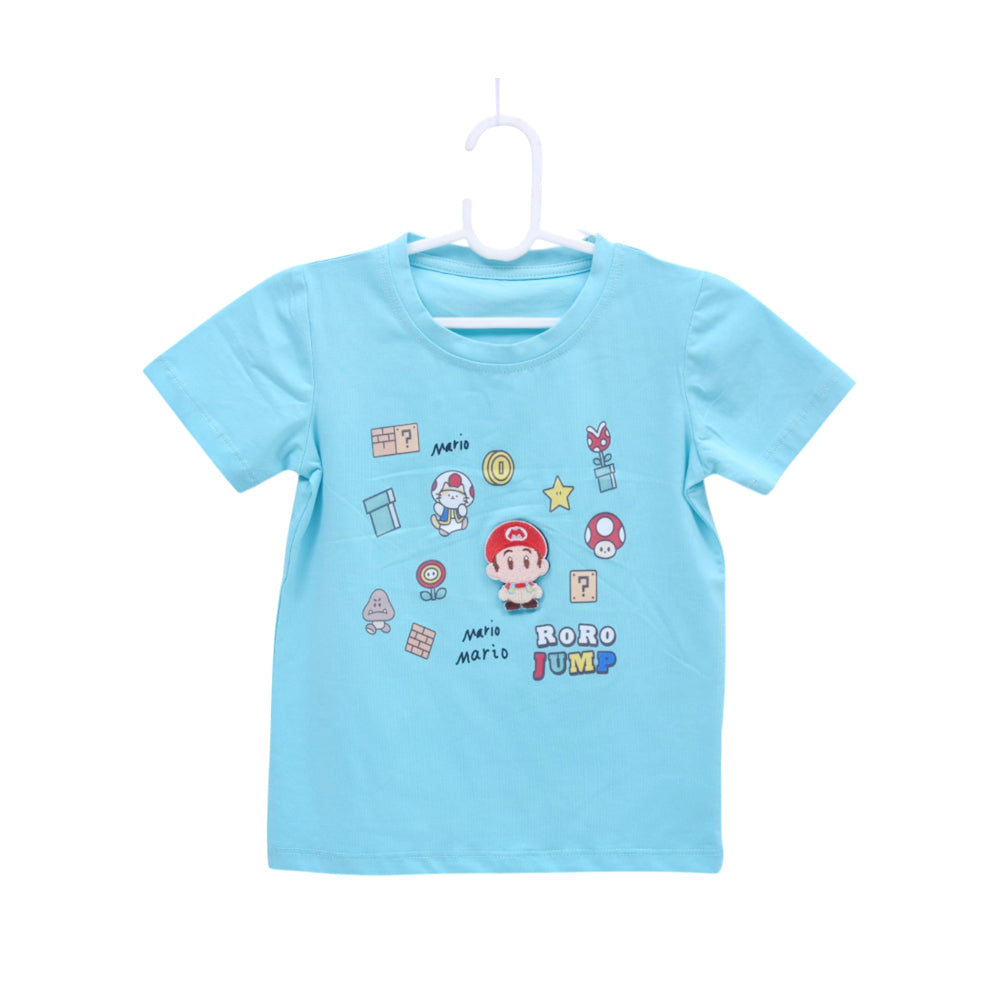BOYS S/S ROUND NECK T-SHIRT SEA GREEN ZHS-26 3-4 YEAR 2605