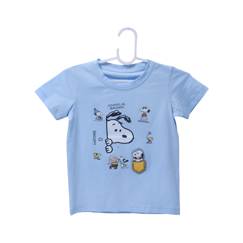BOYS S/S ROUND NECK T-SHIRT SKY BLUE ZHS-26 2-3 YEAR 2606