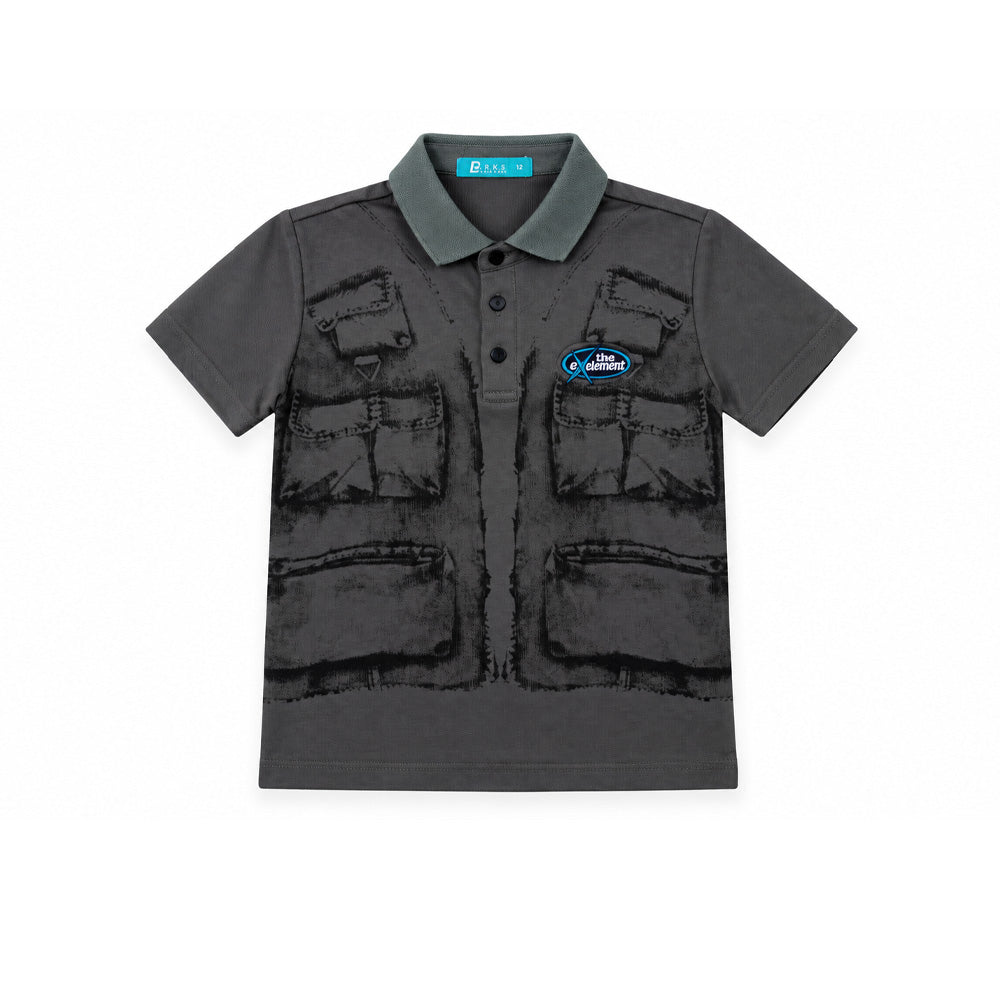 BOYS S/S POLO T-SHIRT  ZHS-26 4-5 YEAR 5915