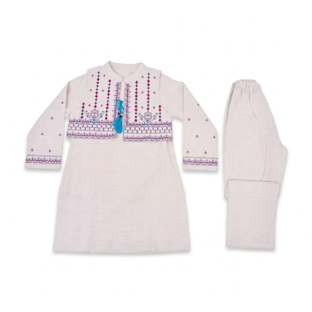 GIRLS L/S 2PC KURTA SUIT SKIN ZHS-26 7-8 YEAR 6238