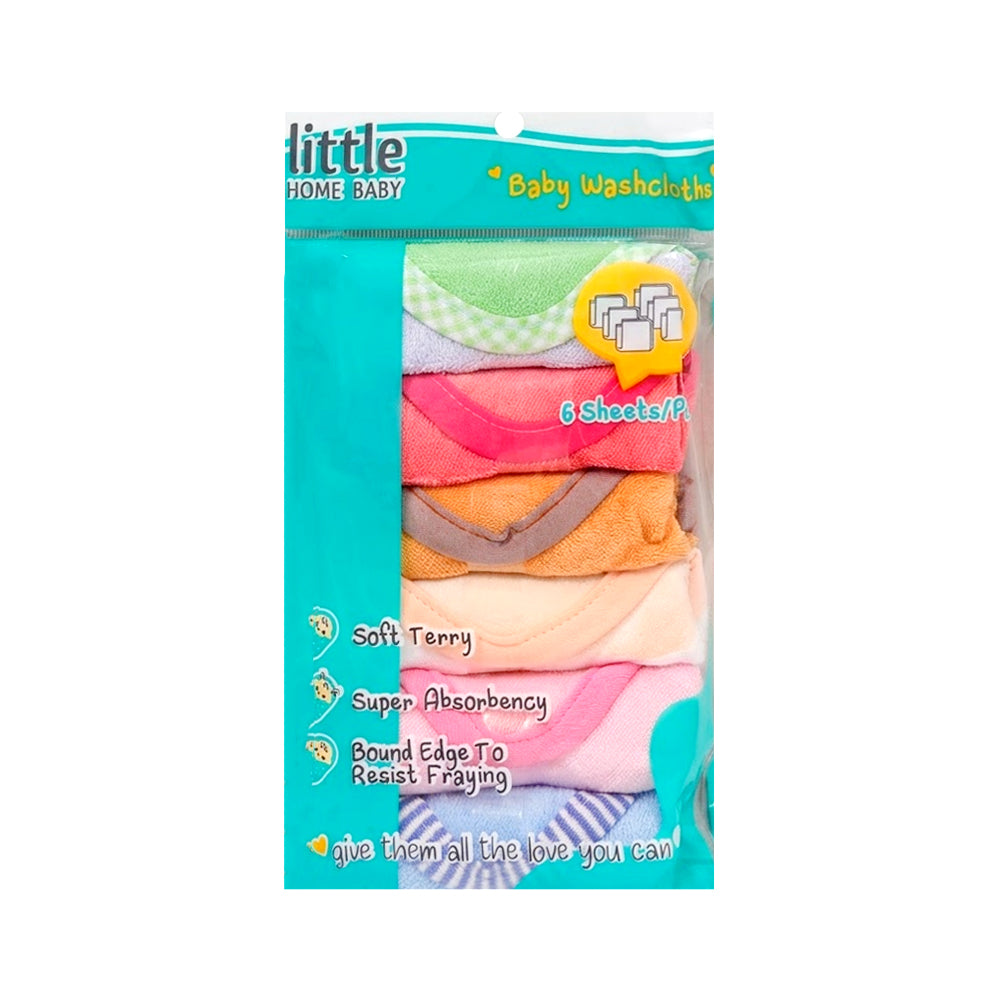 BABY 6PC FACE TOWEL ZHS-26  H/M (Multi Color)